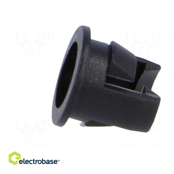 LED holder | 5mm | one-piece | black | UL94V-2 | L: 6.9mm | Mat: polyamide paveikslėlis 3