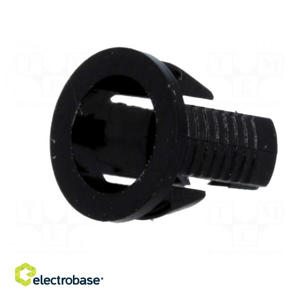 LED holder | 5mm | one-piece | black | UL94V-2 | L: 7.1mm | Mat: polyamide image 2