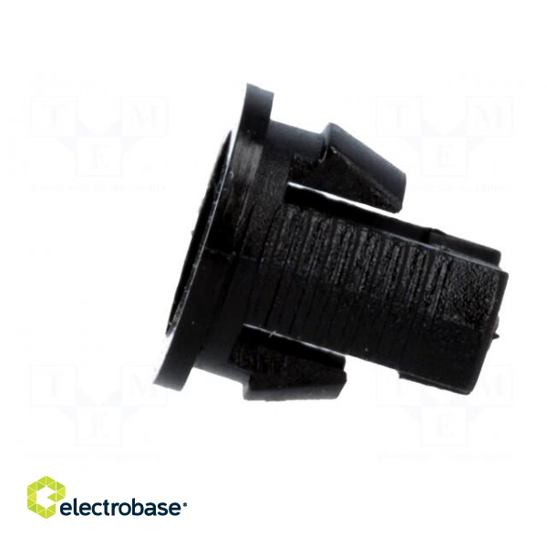 LED holder | 5mm | one-piece | black | UL94V-2 | L: 7.1mm | Mat: polyamide image 3