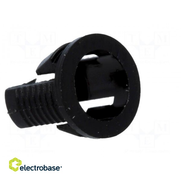 LED holder | 5mm | one-piece | black | UL94V-2 | L: 7.1mm | Mat: polyamide image 8