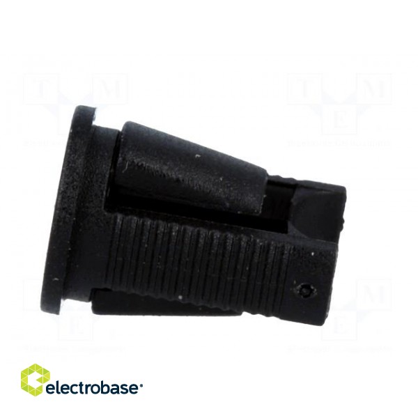 LED holder | 5mm | one-piece | black | UL94V-2 | L: 9.8mm | Mat: polyamide paveikslėlis 3