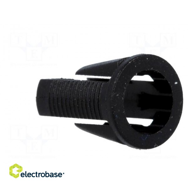 LED holder | 5mm | one-piece | black | UL94V-2 | L: 9.8mm | Mat: polyamide image 8