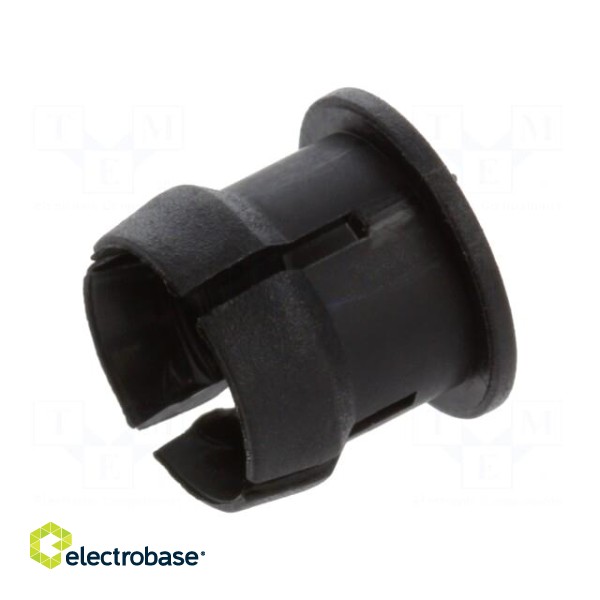 LED holder | 5mm | two-piece | black | UL94V-2 | L: 6.3mm | Mat: polyamide фото 2