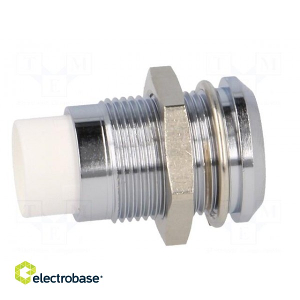 LED holder | 8mm | chromium | metal | concave | with plastic plug image 7