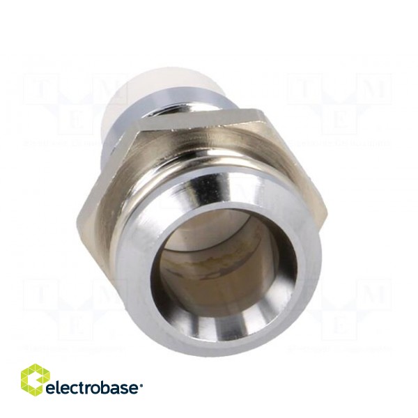 LED holder | 8mm | chromium | metal | concave | with plastic plug фото 9