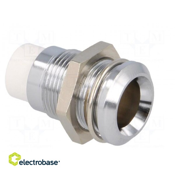LED holder | 8mm | chromium | metal | concave | with plastic plug paveikslėlis 8