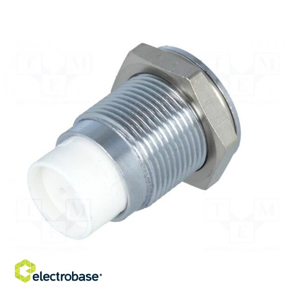 LED holder | 8mm | chromium | metal | convex | with plastic plug фото 6