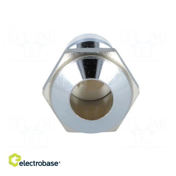 LED holder | 8mm | chromium | metal | convex | with plastic plug фото 9