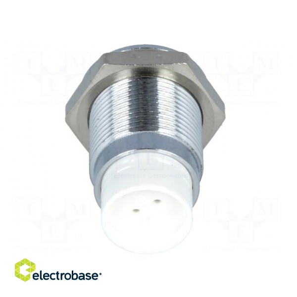 LED holder | 8mm | chromium | metal | convex | with plastic plug paveikslėlis 5