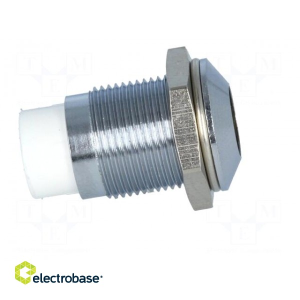 LED holder | 8mm | chromium | metal | convex | with plastic plug paveikslėlis 7