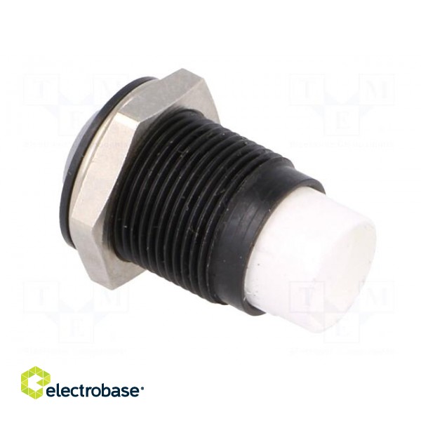 LED holder | 8mm | metal | convex | with plastic plug | black фото 4