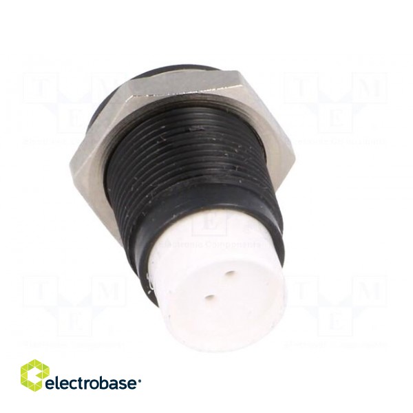 LED holder | 8mm | metal | convex | with plastic plug | black paveikslėlis 5