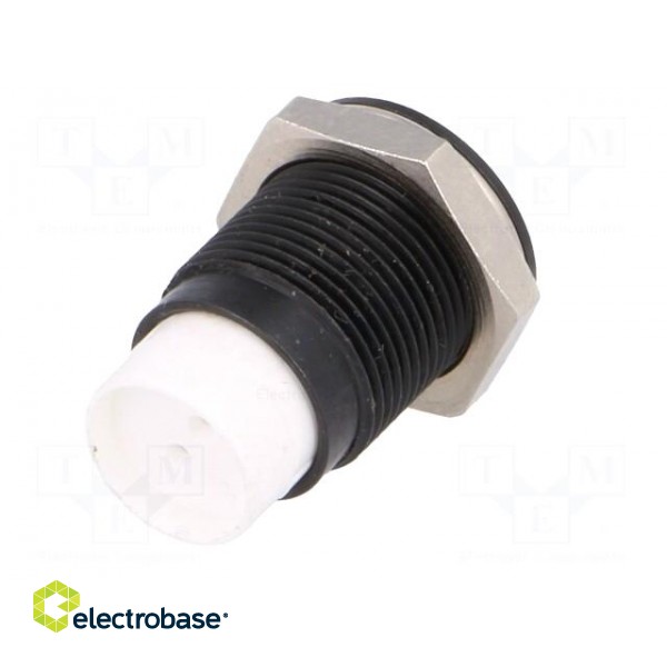 LED holder | 8mm | metal | convex | with plastic plug | black paveikslėlis 6