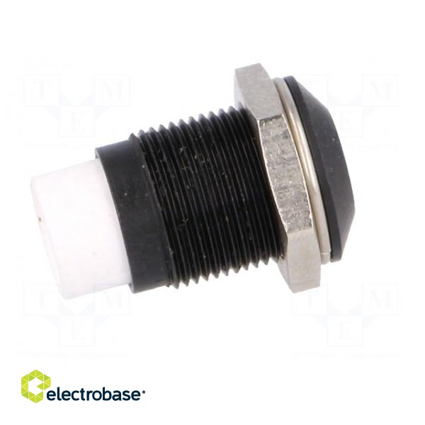 LED holder | 8mm | metal | convex | with plastic plug | black фото 7