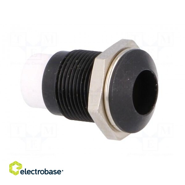 LED holder | 8mm | metal | convex | with plastic plug | black paveikslėlis 8