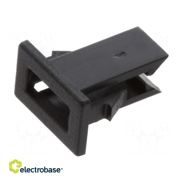LED holder | one-piece | black | UL94V-2 | L: 8.4mm | Mat: polyamide paveikslėlis 1