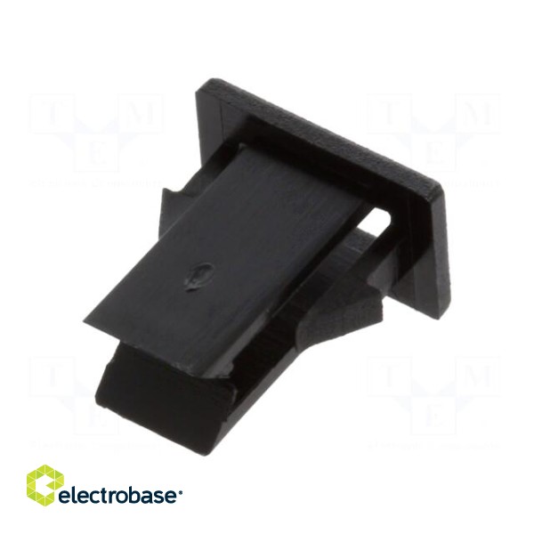 LED holder | one-piece | black | UL94V-2 | L: 8.4mm | Mat: polyamide paveikslėlis 2