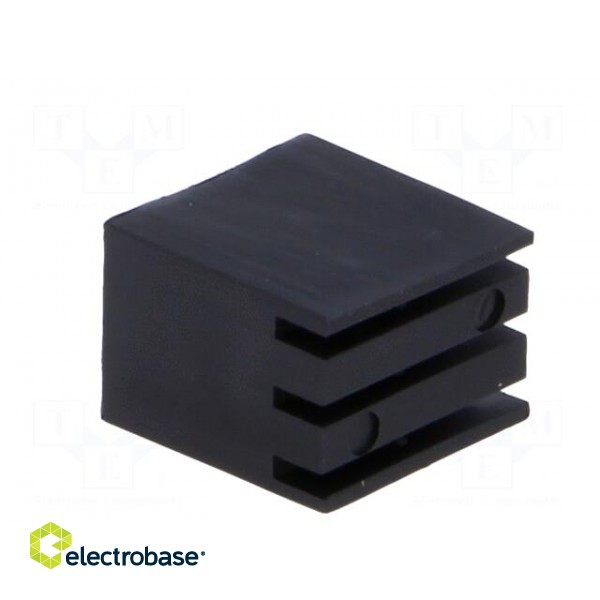 LED housing | 3mm | polyamide | angular | 3 PIN | black | UL94V-2 paveikslėlis 4
