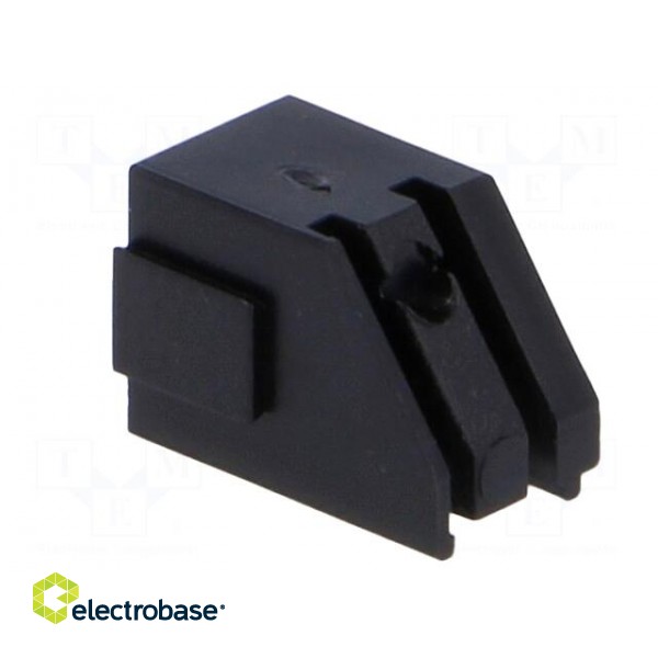 LED housing | 3mm | polyamide | angular | black | No.of diodes: 1 фото 4