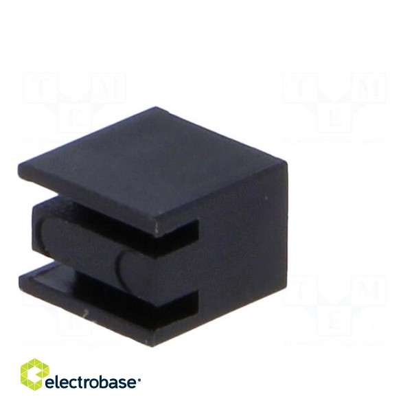 LED housing | 3mm | polyamide | angular | black | UL94V-2 | H: 6mm paveikslėlis 6