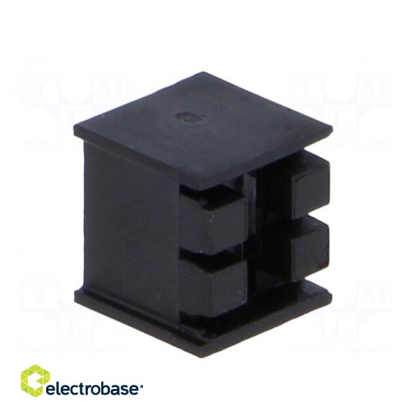 LED housing | 3mm | polyamide | angular | 3 PIN | black | UL94V-2 | W: 7mm paveikslėlis 4