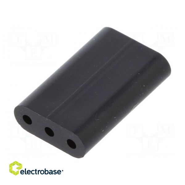 Spacer sleeve | LED | ØLED: 3mm | L: 12.7mm | black | UL94V-0 | Mat: PVC
