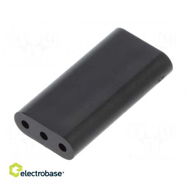 Spacer sleeve | LED | ØLED: 3mm | L: 15.9mm | black | UL94V-0 | Mat: PVC