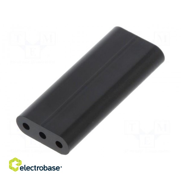 Spacer sleeve | LED | ØLED: 3mm | L: 19.1mm | black | UL94V-0 | Mat: PVC