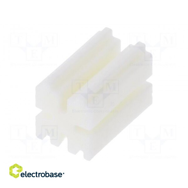 Spacer sleeve | LED | ØLED: 3mm | L: 8mm | natural | UL94V-2 | W: 5mm