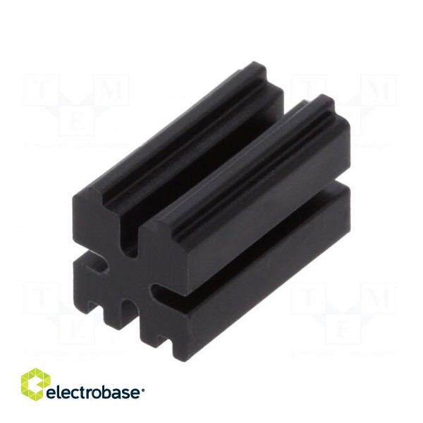 Spacer sleeve | LED | ØLED: 3mm | L: 9mm | black | UL94V-2 | Mat: polyamide