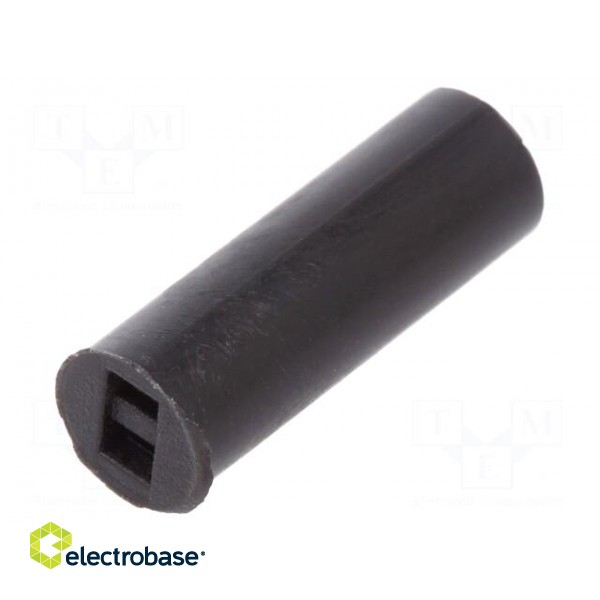 Spacer sleeve | LED | ØLED: 5mm | L: 15mm | black | UL94V-2