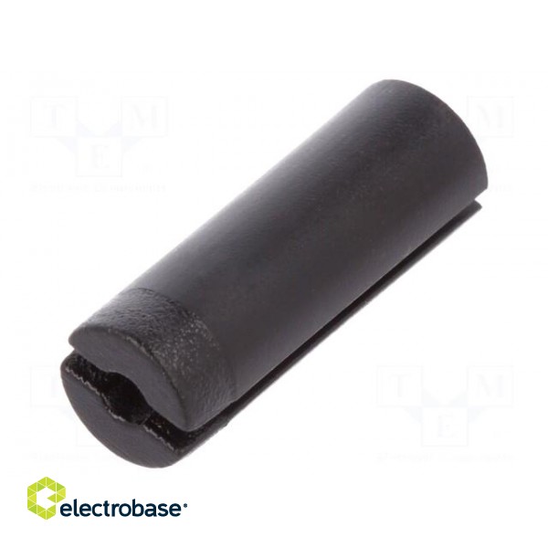 Spacer sleeve | LED | ØLED: 5mm | L: 17mm | black | UL94V-2