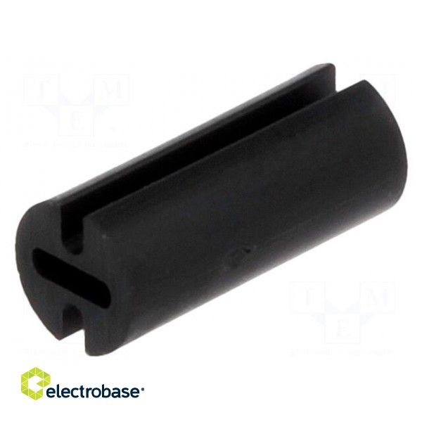 Spacer sleeve | LED | Øout: 4.5mm | ØLED: 3mm | L: 10.5mm | black | UL94V-2