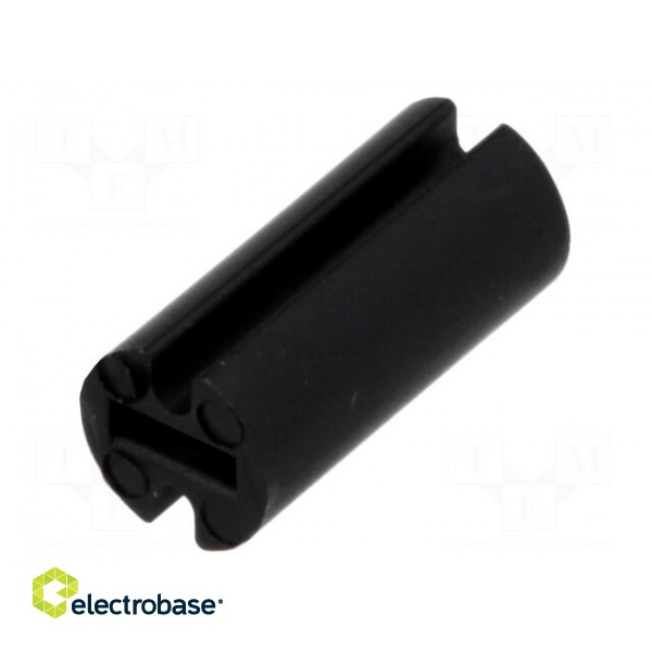 Spacer sleeve | LED | Øout: 4.5mm | ØLED: 3mm | L: 10mm | black | UL94V-2
