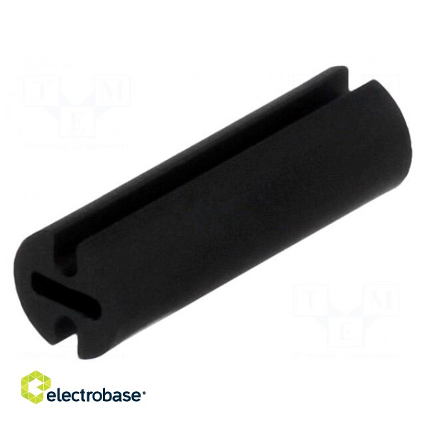 Spacer sleeve | LED | Øout: 4.5mm | ØLED: 3mm | L: 14mm | black | UL94V-2