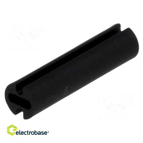 Spacer sleeve | LED | Øout: 4.5mm | ØLED: 3mm | L: 18mm | black | UL94V-2