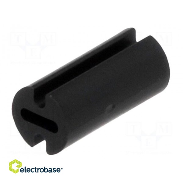 Spacer sleeve | LED | Øout: 4.5mm | ØLED: 3mm | L: 9.5mm | black | UL94V-2