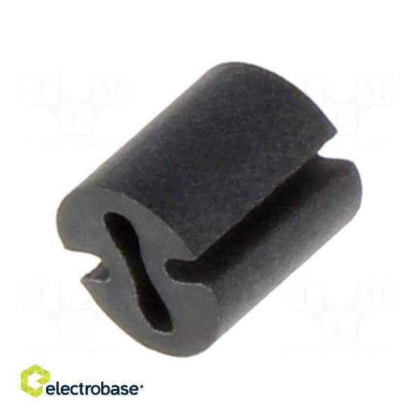 Spacer sleeve | LED | Øout: 4.8mm | ØLED: 3mm | black | UL94V-0 | Mat: PVC