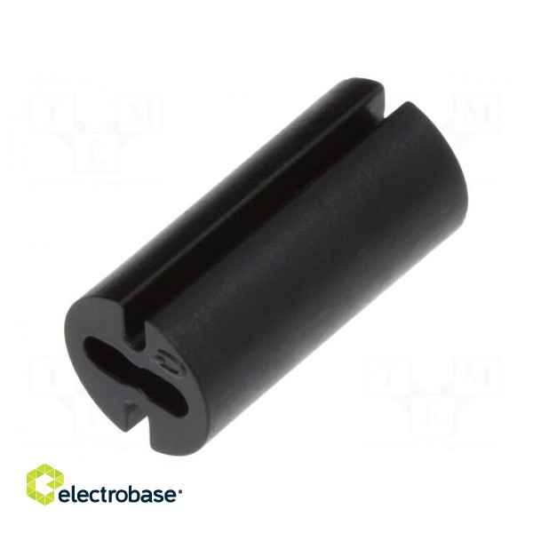 Spacer sleeve | LED | Øout: 4.8mm | ØLED: 3mm | L: 10mm | black | UL94V-0
