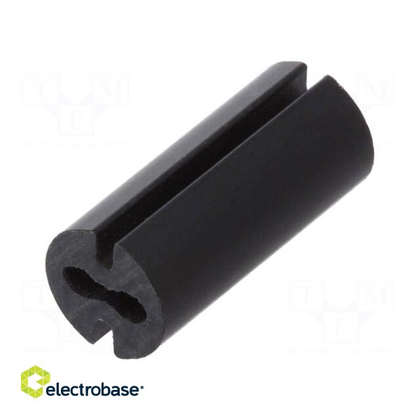 Spacer sleeve | LED | Øout: 4.8mm | ØLED: 3mm | L: 11mm | black | UL94V-0