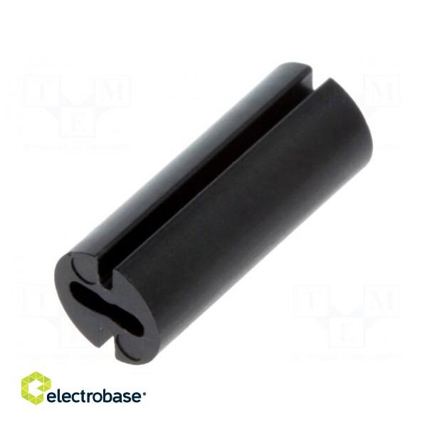 Spacer sleeve | LED | Øout: 4.8mm | ØLED: 3mm | L: 12mm | black | UL94V-0