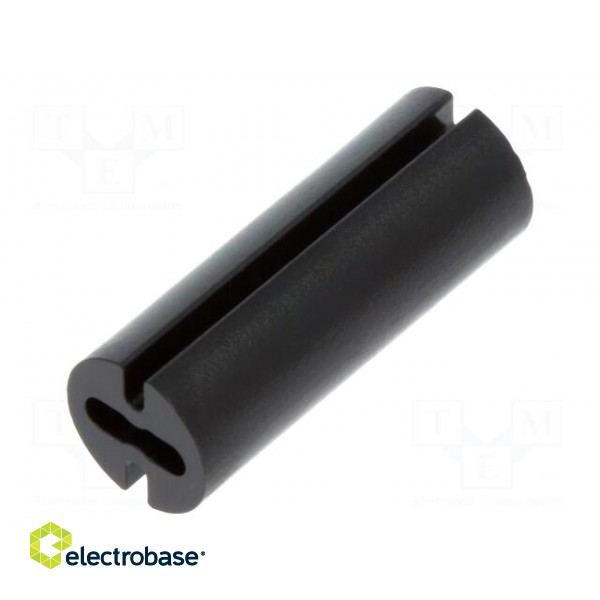 Spacer sleeve | LED | Øout: 4.8mm | ØLED: 3mm | L: 13mm | black | UL94V-0