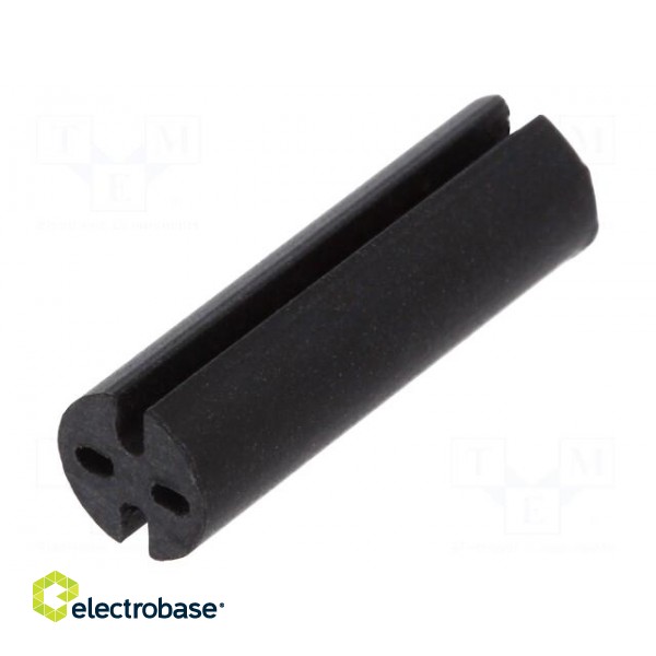 Spacer sleeve | LED | Øout: 4.8mm | ØLED: 3mm | L: 15.9mm | black | UL94V-0