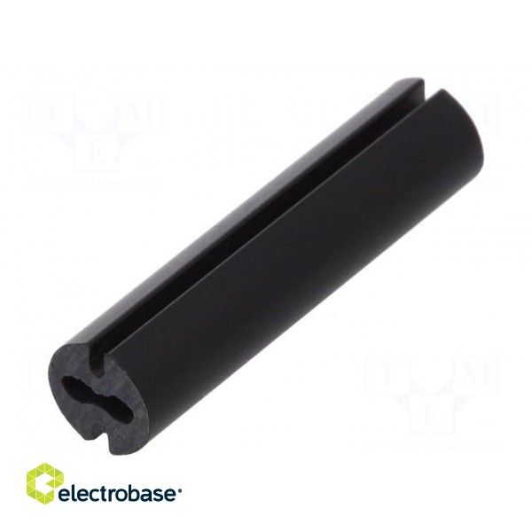 Spacer sleeve | LED | Øout: 4.8mm | ØLED: 3mm | L: 20mm | black | UL94V-0