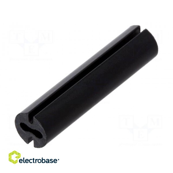 Spacer sleeve | LED | Øout: 4.8mm | ØLED: 3mm | L: 21mm | black | UL94V-0