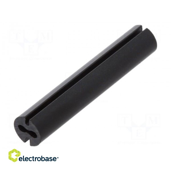 Spacer sleeve | LED | Øout: 4.8mm | ØLED: 3mm | L: 26mm | black | UL94V-0