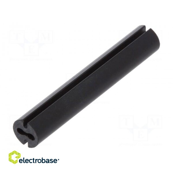 Spacer sleeve | LED | Øout: 4.8mm | ØLED: 3mm | L: 29mm | black | UL94V-0