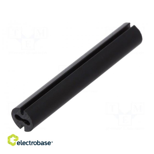 Spacer sleeve | LED | Øout: 4.8mm | ØLED: 3mm | L: 30mm | black | UL94V-0