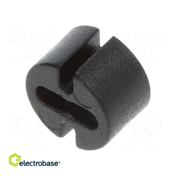 Spacer sleeve | LED | Øout: 4.8mm | ØLED: 3mm | L: 3mm | black | UL94V-0