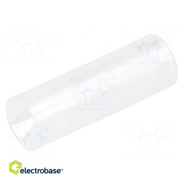 Spacer sleeve | LED | Øout: 4mm | ØLED: 3mm | L: 12mm | natural | UL94V-2